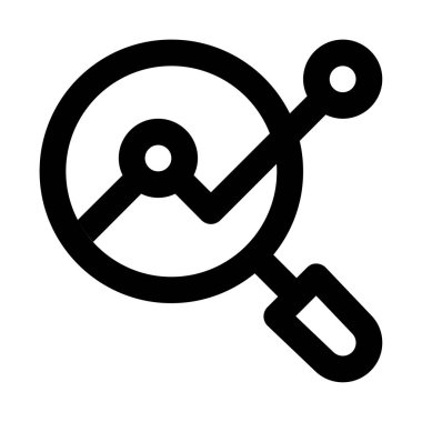 Rekabetçi Analiz simgesi, vektör illüstrasyonu basit tasarım