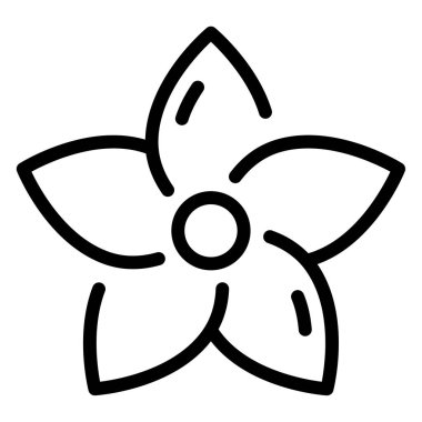 Yasemin simgesi, vektör illüstrasyonu basit tasarım