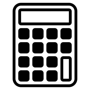 Calculator icon, vector illustration simple design