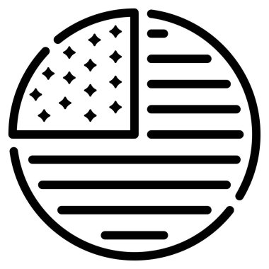 Çizgili simge, vektör illüstrasyonu basit tasarım