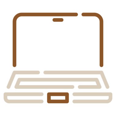 dizüstü bilgisayar simgesi, vektör illüstrasyonu basit tasarım