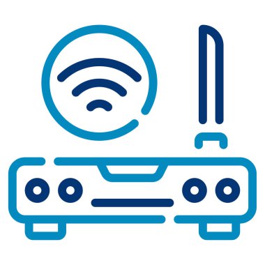router simgesi, vektör illüstrasyonu basit tasarım