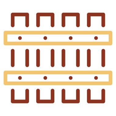 Rustik Çit simgesi, vektör illüstrasyonu basit tasarım