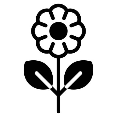 Çiçek. Web simgesi basit illüstrasyon 