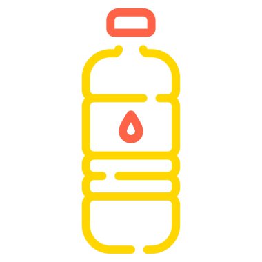 Su şişesi simgesi, vektör illüstrasyonu basit tasarım