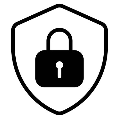 Güvenli simge, vektör illüstrasyonu basit tasarım