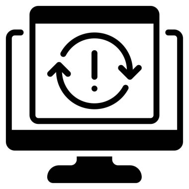 Hata simgesini güncelle, vektör illüstrasyonu basit tasarım