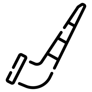 Alpine Horn simgesi, vektör illüstrasyonu basit tasarım