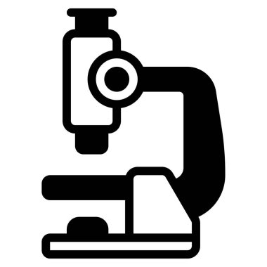 mikroskop simgesi, vektör illüstrasyonu basit tasarım