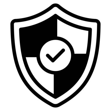 Güvenlik Yaması simgesi, vektör illüstrasyonu basit tasarım