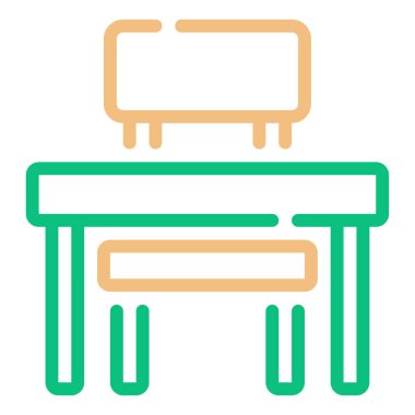 masa simgesi, vektör illüstrasyonu basit tasarım