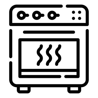 fırın simgesi, vektör illüstrasyonu basit tasarım