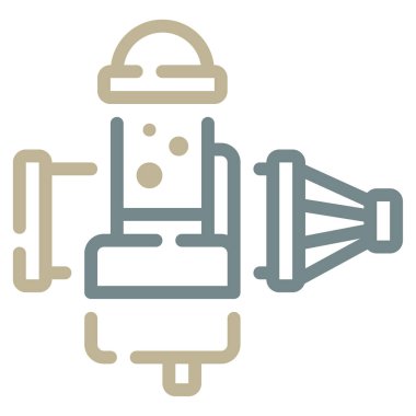 Karbüratör simgesi, vektör illüstrasyonu basit tasarım