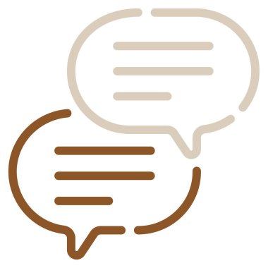 Sohbet simgesi, vektör illüstrasyonu basit tasarım