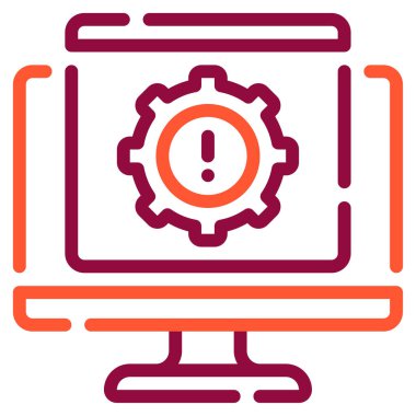 Yapılandırma Hatası simgesi, vektör illüstrasyonu basit tasarım