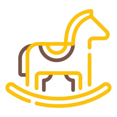 Tahta Oyuncaklar simgesi, vektör illüstrasyonu basit tasarım