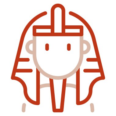 Firavun simgesi, vektör illüstrasyonu basit tasarım