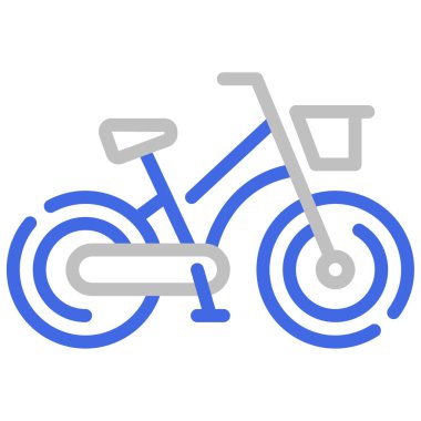 bisiklet simgesi, vektör illüstrasyonu basit tasarım