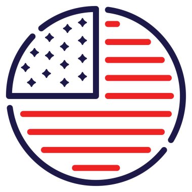 Çizgili simge, vektör illüstrasyonu basit tasarım