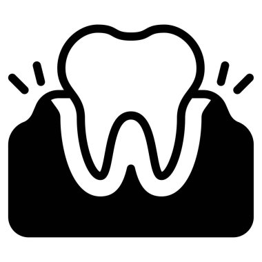 Gum Care simgesi, vektör illüstrasyonu basit tasarım