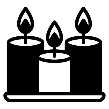 Mumlar simgesi, vektör illüstrasyonu basit tasarım 