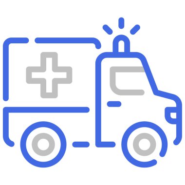 ambulans simgesi, vektör illüstrasyonu basit tasarım