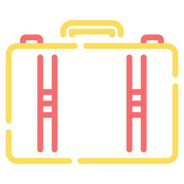 bavul simgesi, vektör illüstrasyonu basit tasarım