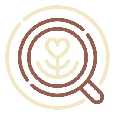 Latte Sanat simgesi, vektör illüstrasyonu basit tasarım