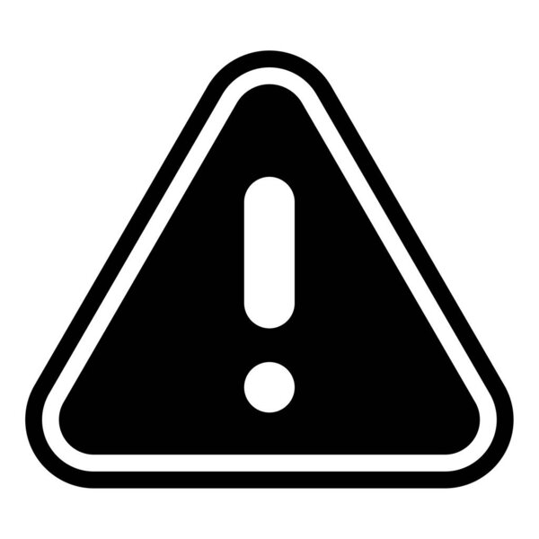 Значок угрозы, векторная иллюстрация простой дизайн