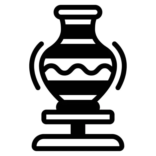Seramik Çömlek simgesi, vektör illüstrasyonu basit tasarım