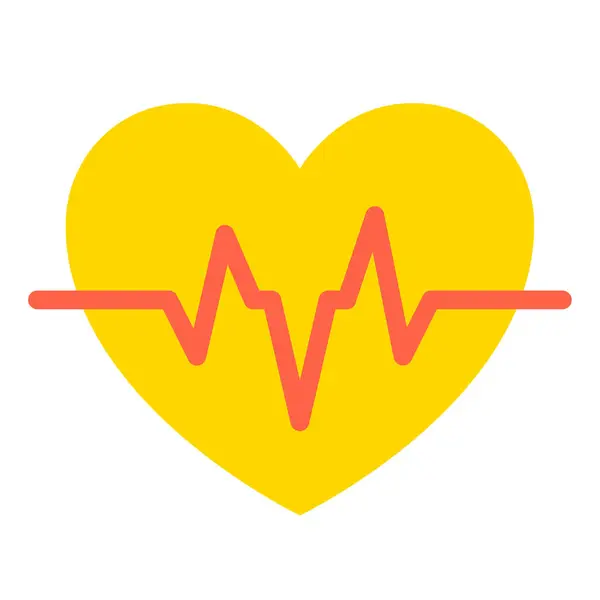 Kardiyo simgesi, vektör illüstrasyonu basit tasarım