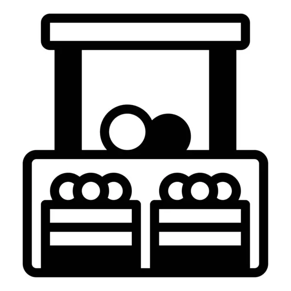 Çiftçi Pazarı simgesi, vektör illüstrasyonu basit tasarım