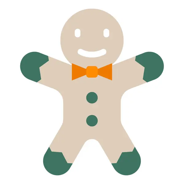 Zencefilli ekmek ikonu, vektör illüstrasyonu basit tasarım