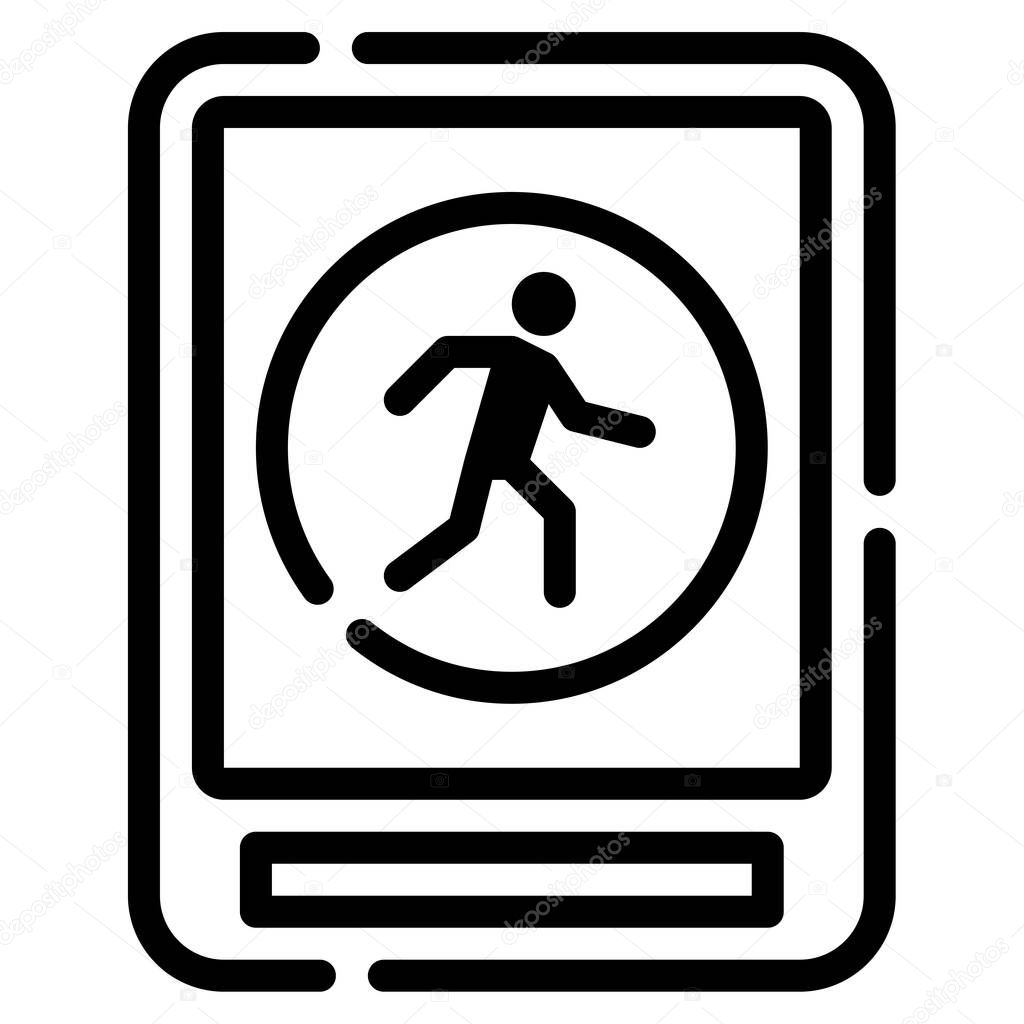 Entry Restricted icon, vector illustration simple design