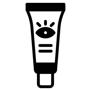 Göz kremi simgesi, vektör çizimi basit tasarım