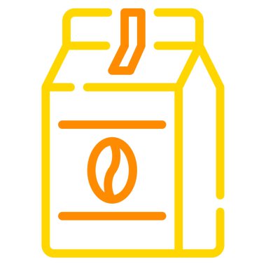 Kahve Torbası simgesi, vektör illüstrasyonu basit tasarım