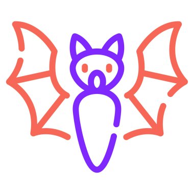 yarasa simgesi, vektör illüstrasyonu basit tasarım