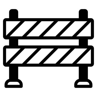 bariyer simgesi, vektör illüstrasyonu basit tasarım