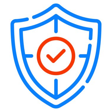 Güvenlik Yaması simgesi, vektör illüstrasyonu basit tasarım