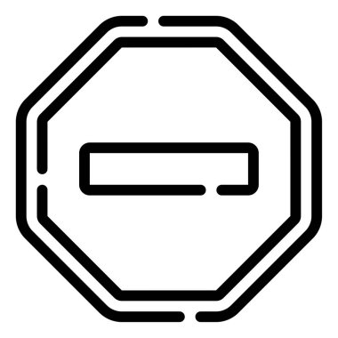 Girdi Yasak simgesi, vektör illüstrasyonu basit tasarım