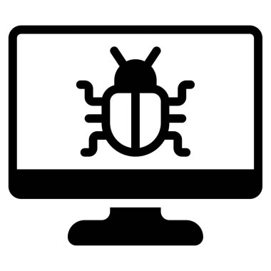 Yazılım Hata simgesi, vektör illüstrasyonu basit tasarım