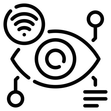 Gözetleme Merkezi simgesi, vektör illüstrasyonu basit tasarım