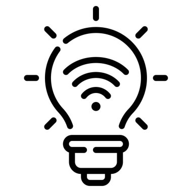 Akıllı Işık simgesi, vektör illüstrasyonu basit tasarım