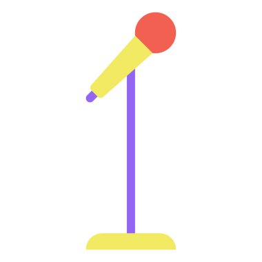 mikrofon simgesi, vektör illüstrasyonu basit tasarım