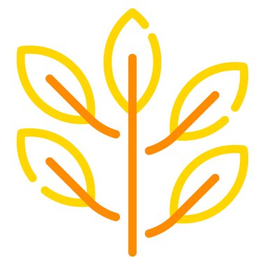 Yaprak. Web simgesi basit illüstrasyon 