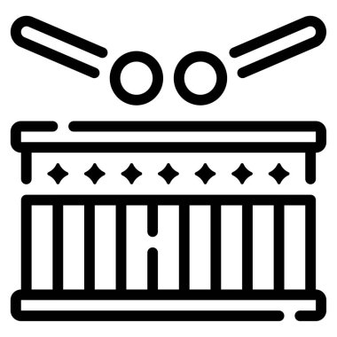 davul simgesi, vektör illüstrasyonu basit tasarım