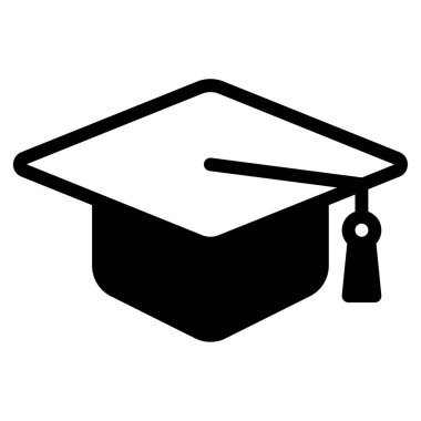 mezuniyet başlığı simgesi, vektör illüstrasyonu basit tasarım