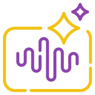 Ses dalgası simgesi, vektör illüstrasyonu basit tasarım