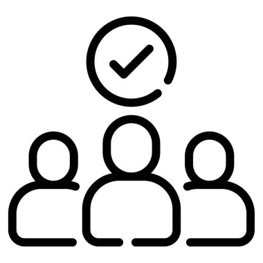 Destek Grubu simgesi, vektör illüstrasyonu basit tasarım