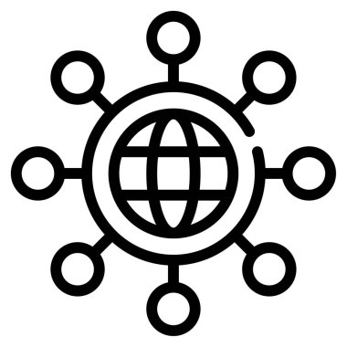 Topluluk simgesi, vektör illüstrasyonu basit tasarım